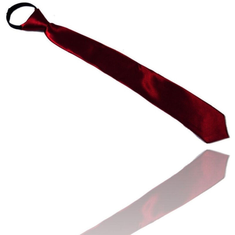 foto del prodotto cravatta seta raso bordeaux zip cravattino frack papillon sottile uomo donna trade shop traesio