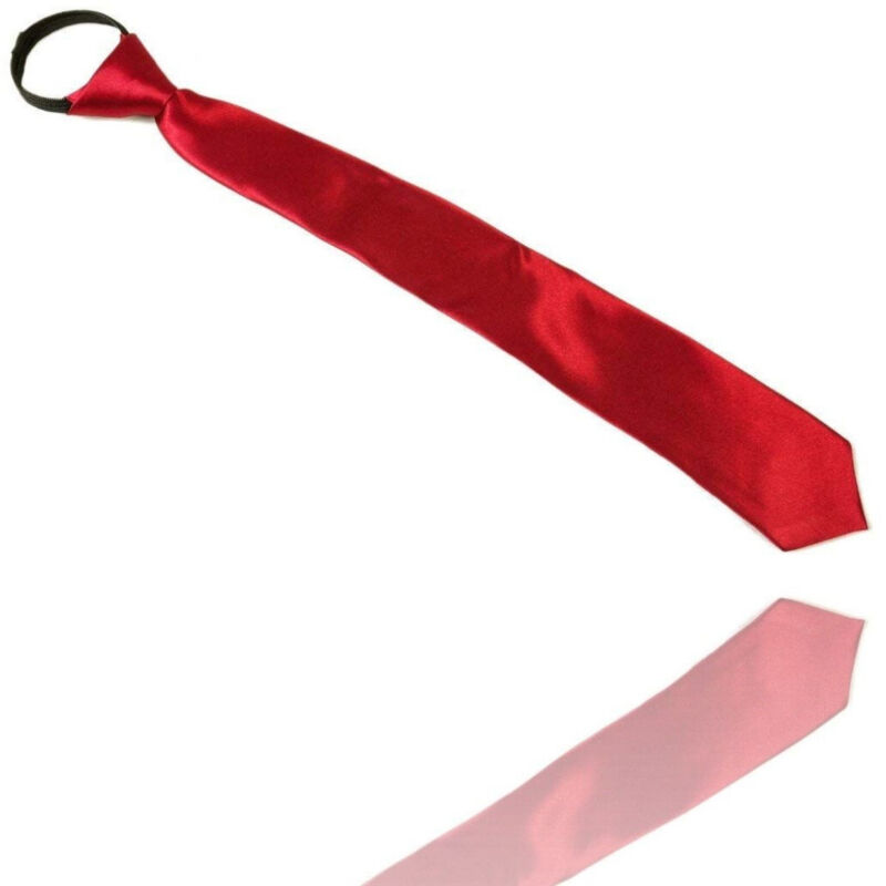 foto del prodotto cravatta seta raso rosso zip cravattino frack papillon sottile uomo donna trade shop traesio