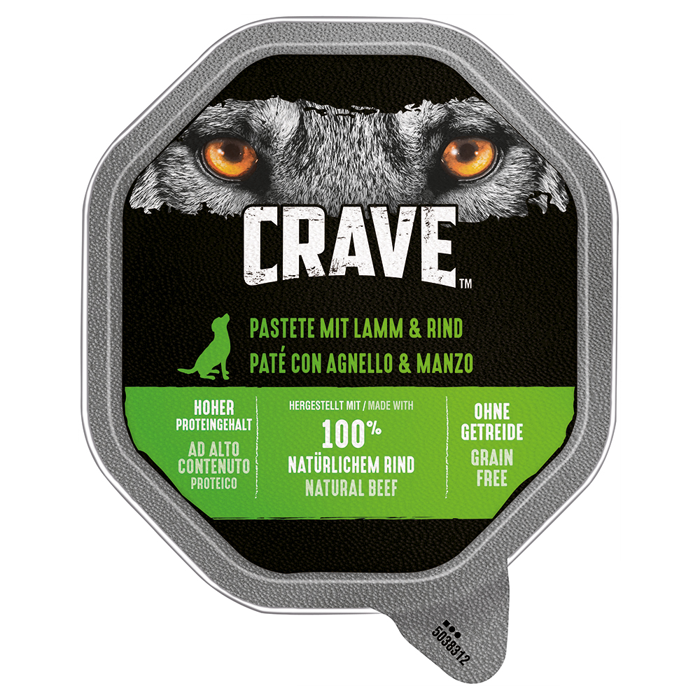 foto del prodotto crave adult dog pat 150 g alimento umido per cani 150 g agnello manzo