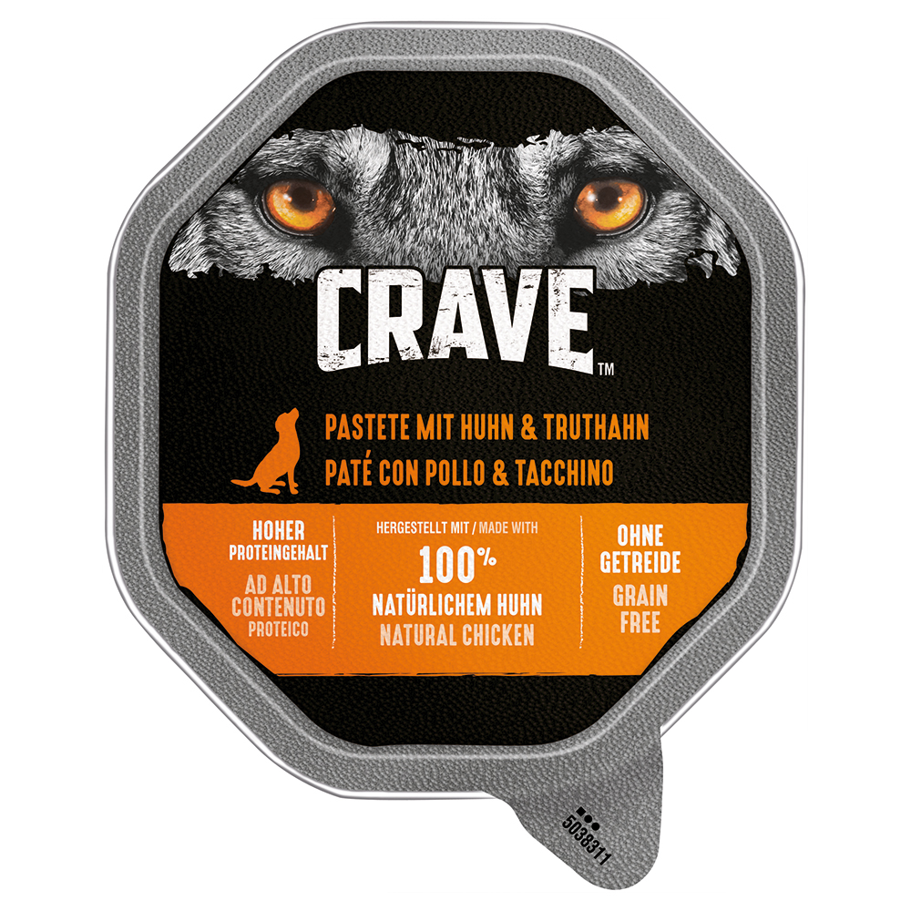 foto del prodotto crave adult dog pat 150 g alimento umido per cani 150 g pollo tacchino