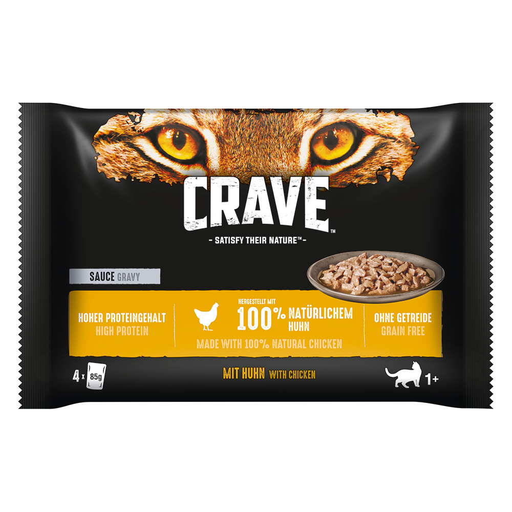 foto del prodotto crave cat buste pacco misto 4 x 85 g alimento umido per gatti salsa con pollo
