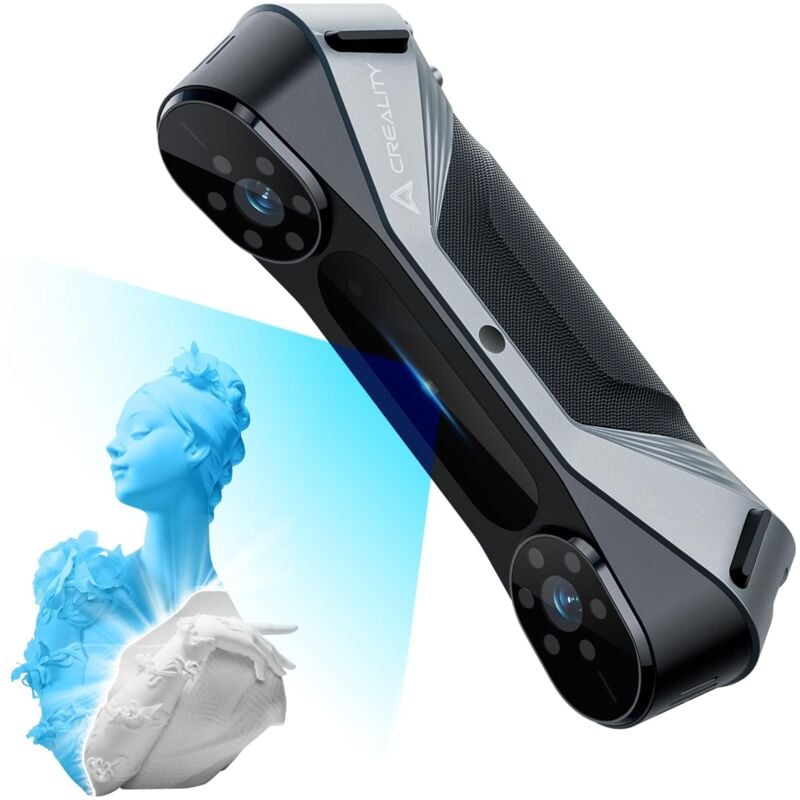 foto del prodotto creality cr scan raptor scanner 3d, precisione metrologica di 0,02 mm, velocit di scansione di 60 fps, scansione anti vibrazione, scanner a luce