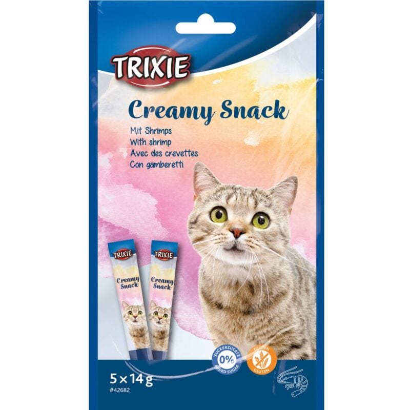 foto del prodotto creamy snack con gamberetti, 5x14gr offerta multipack 6 conf.