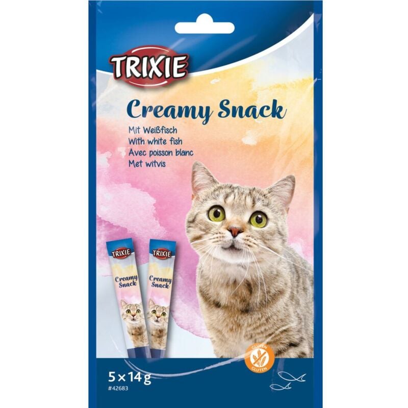 foto del prodotto creamy snack con pesce bianco, 5x14gr offerta multipack 6 conf.