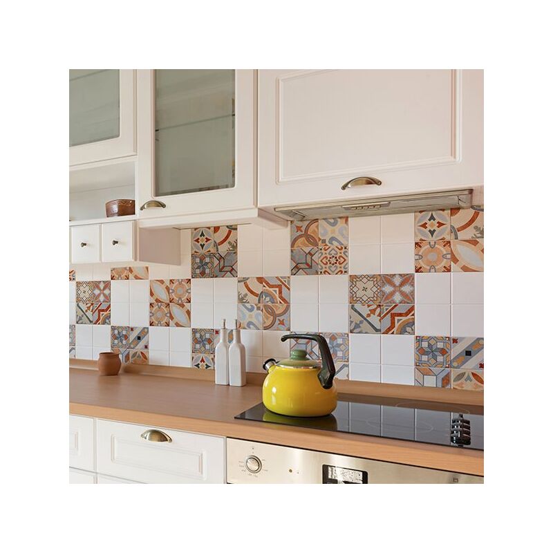 foto del prodotto crearreda piastrelle adesive moderne 10x10 cm 24 pcs 