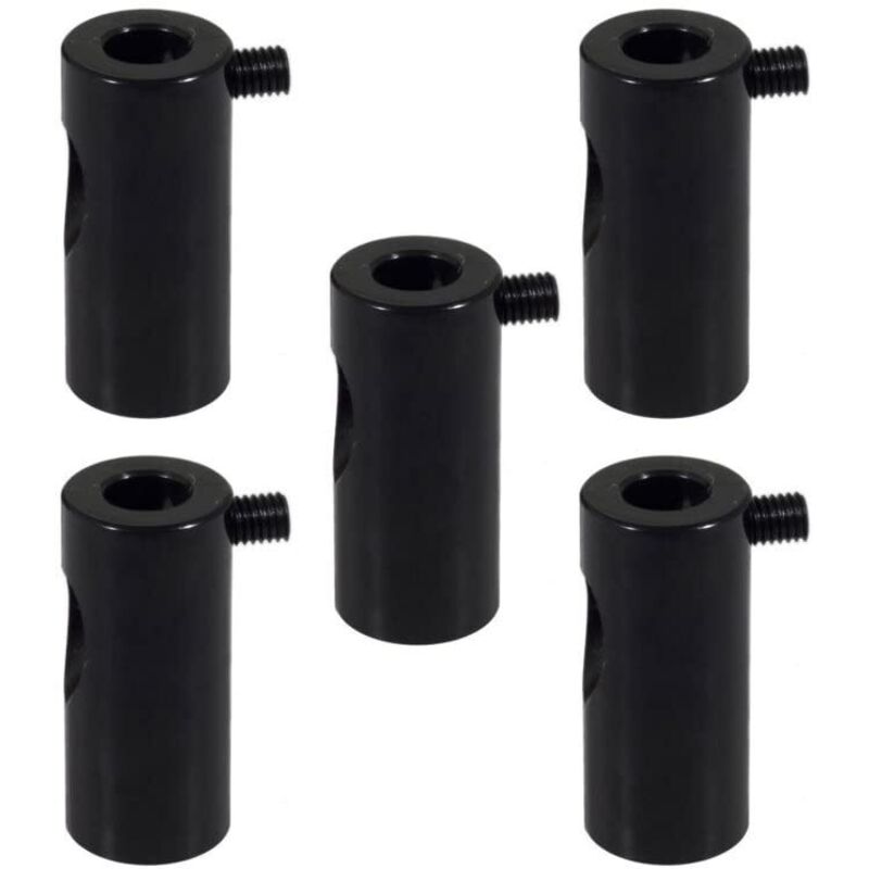 foto del prodotto creative cables 5 pezzi decentratore, gancio a soffitto per cavo elettrico tessile con fermo nero