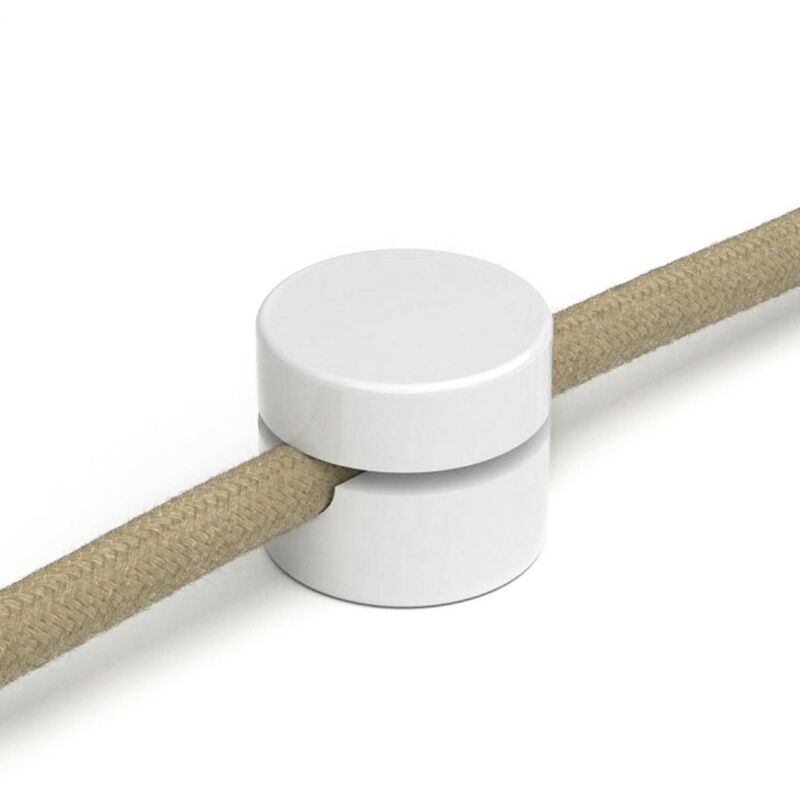 foto del prodotto creative cables fissaggio a parete passacavo universale per cavo tessile a larga sezione 3x1 e 3x1,5 e per sistema eiva 2 pezzi