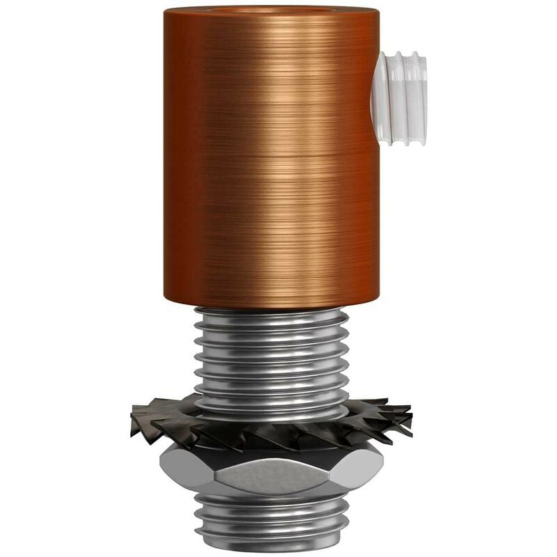 foto del prodotto creative cables italia serracavo cilindrico in metallo completo di tige, dado e rondella 2 pezzi