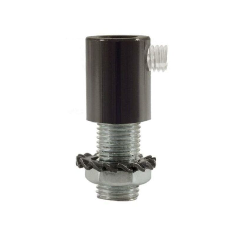 foto del prodotto creative cables italia serracavo cilindrico in metallo completo di tige, dado e rondella 2 pezzi nero perla