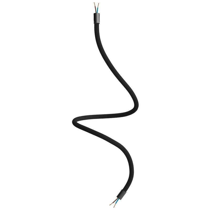 foto del prodotto creative cables kit creative flex tubo flessibile di estensione rivestito in tessuto rm04 nero con terminali metallici