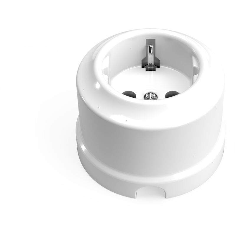 foto del prodotto creative cables presa schuko in porcellana da parete
