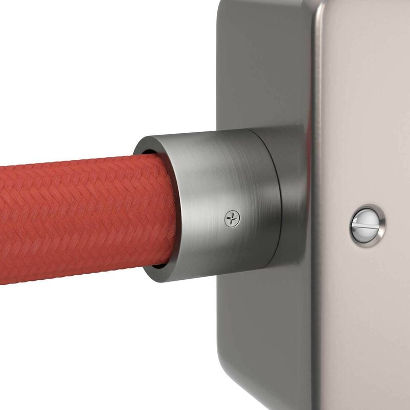 foto del prodotto creative cables terminale in metallo con filetto m20 per creative tube, con viti stringitubo