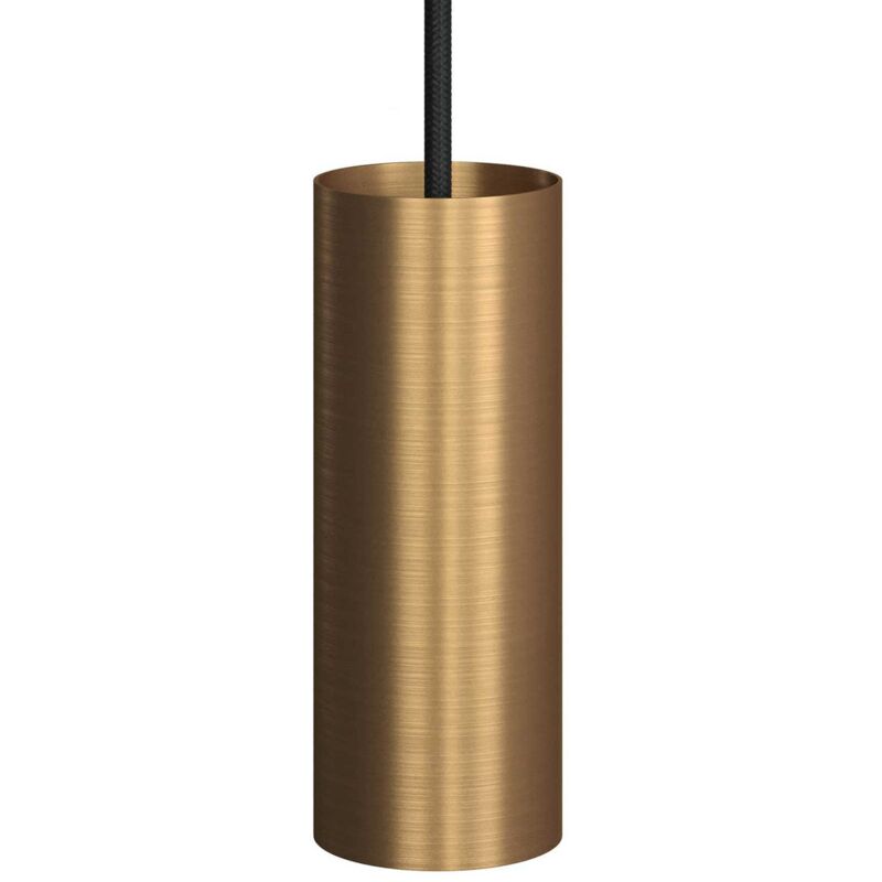 foto del prodotto creative cables tub e14, tubo in metallo per faretto con portalampada doppia ghiera e14