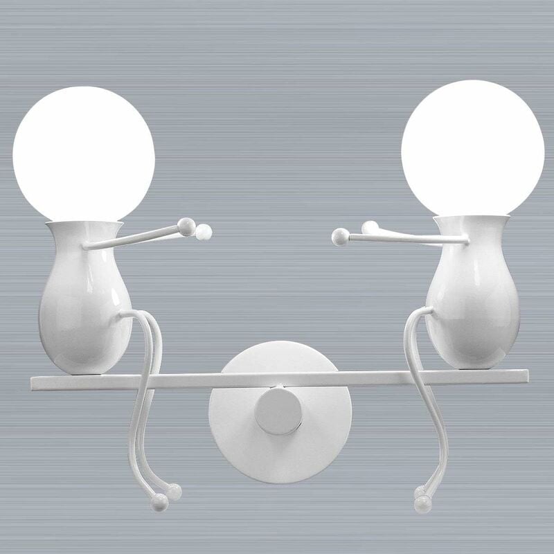foto del prodotto creativo applique da parete humanoid lampada da parete vintage lampada a muro metallo per barra camera da letto ristorante corridoio scala