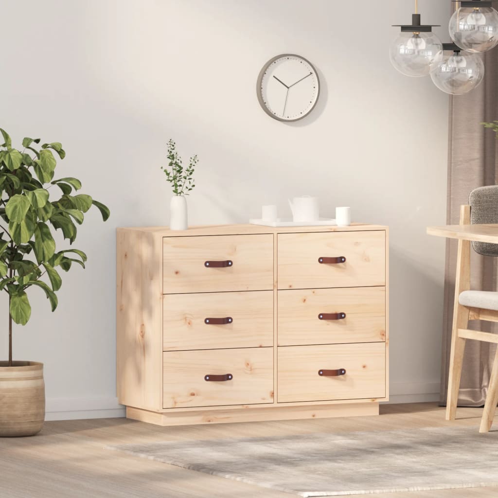 foto del prodotto credenza 100x40x75 cm in legno massello di pino cod mxl 47596