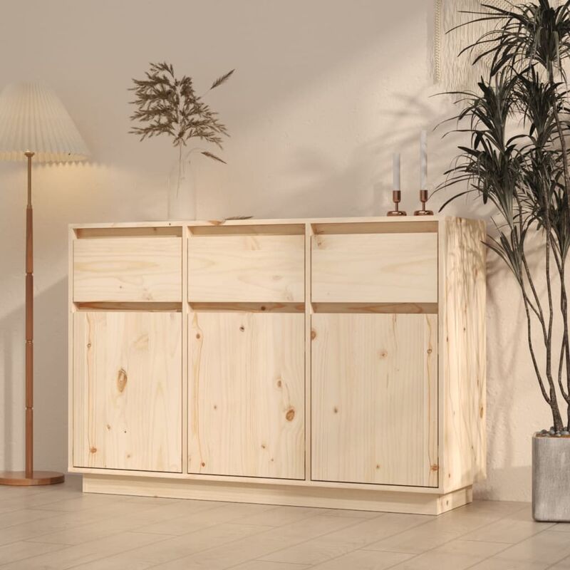 foto del prodotto credenza 110x34x75 cm in legno massello di pino cod mxl 13926