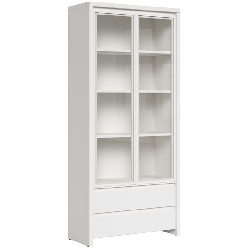 foto del prodotto credenza 2 ante 2 cassetti soren bianco opaco 200,5cm
