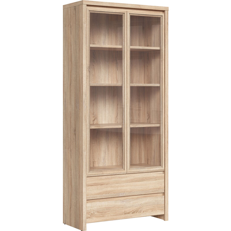 foto del prodotto credenza 2 ante 2 cassetti soren marrone 200,5cm