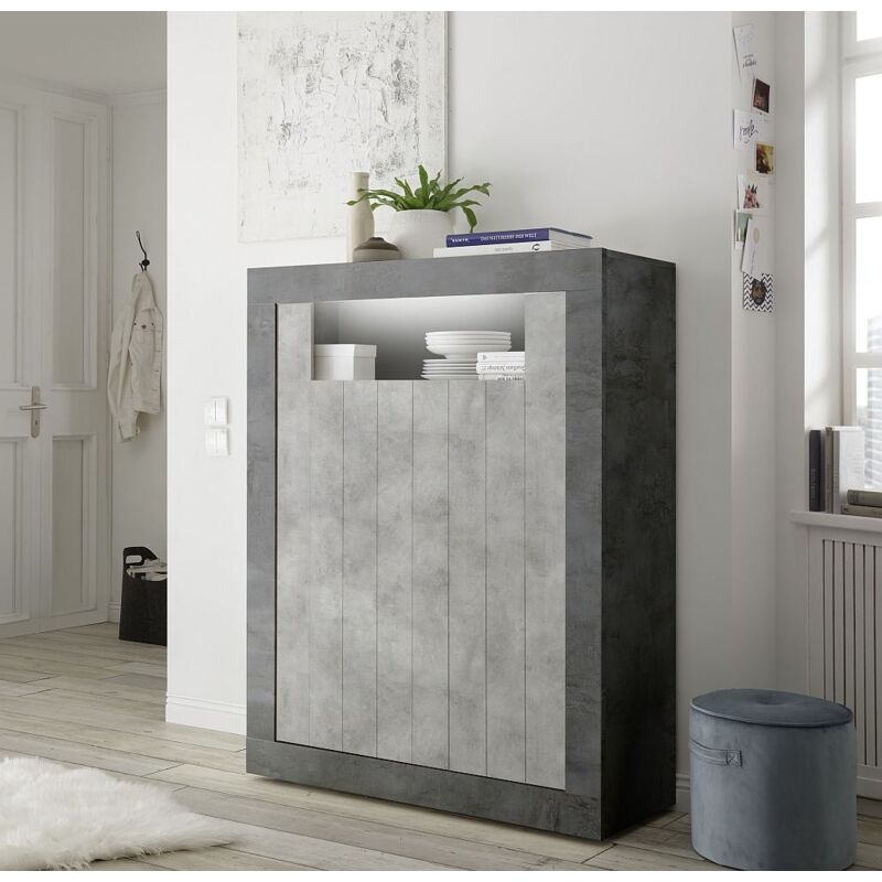 foto del prodotto credenza 2 ante linea laila in finitura ossido e cemento