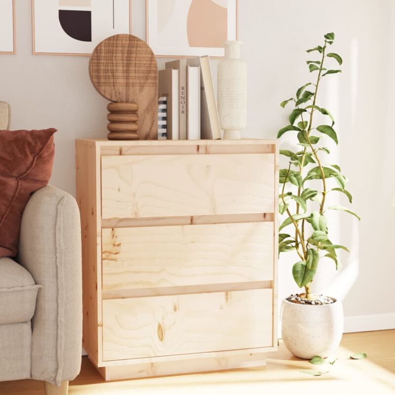 foto del prodotto credenza 60x34x75 cm in legno massello di pino vidaxl