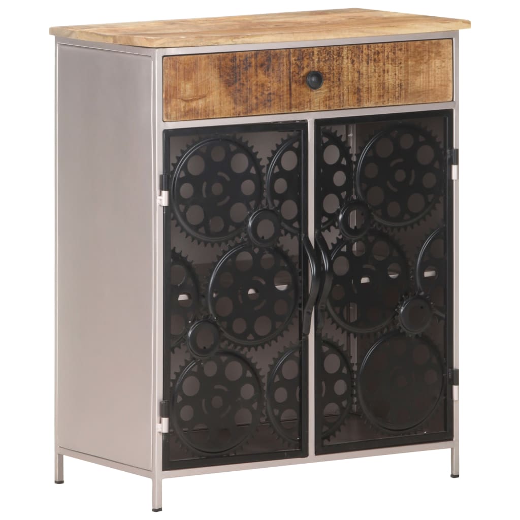 foto del prodotto credenza 60x35x75 cm in legno di mango grezzo e ferro