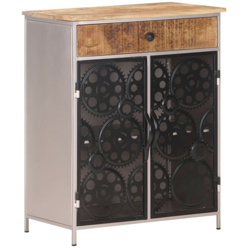 foto del prodotto credenza 60x35x75 cm in legno di mango grezzo e ferro vidaxl