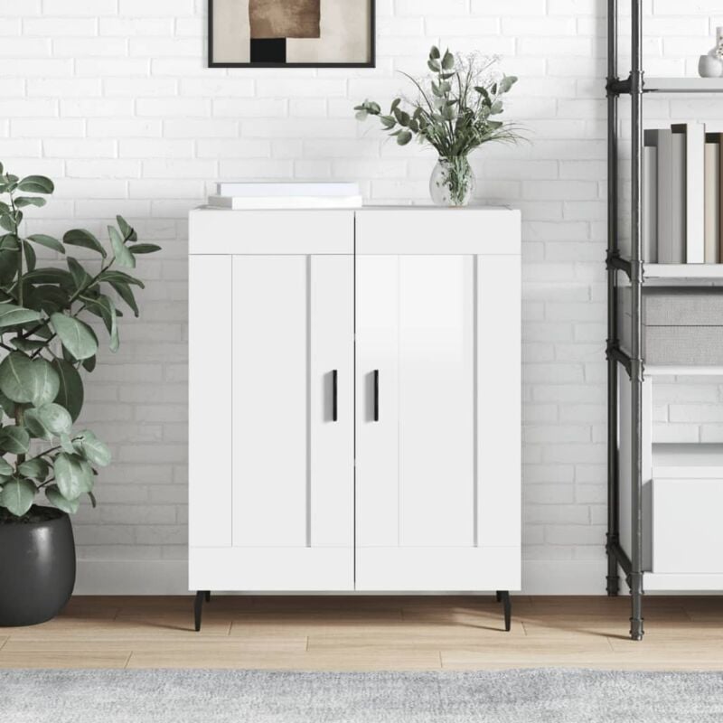 foto del prodotto credenza 69,5x34x90 cm in legno multistrato bianco lucido vidaxl 173752