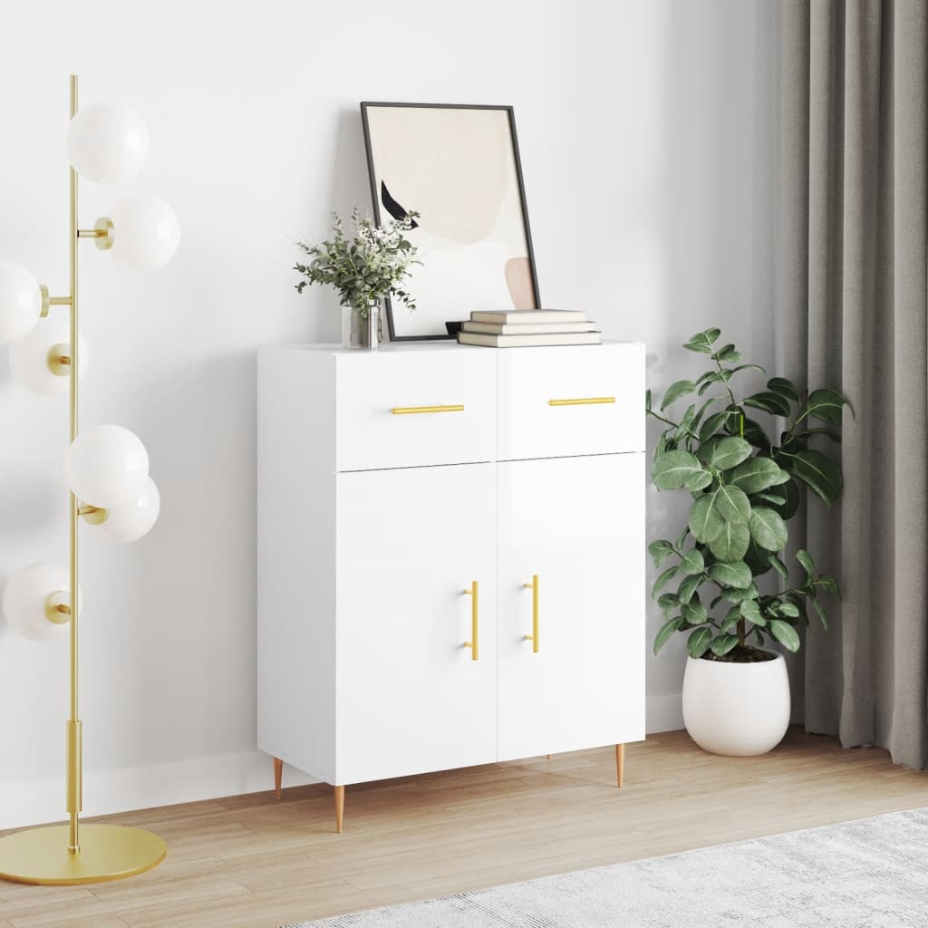foto del prodotto credenza 69,5x34x90 cm in legno multistrato bianco lucidocod mxl 103394