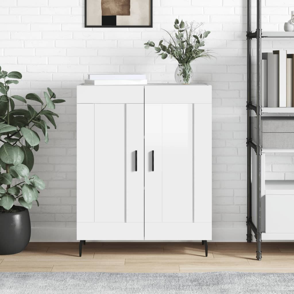 foto del prodotto credenza 69,5x34x90 cm in legno multistrato bianco lucidocod mxl 128032