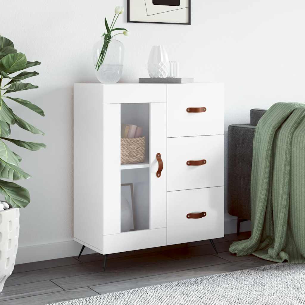 foto del prodotto credenza 69,5x34x90 cm in legno multistrato bianco lucidocod mxl 79486