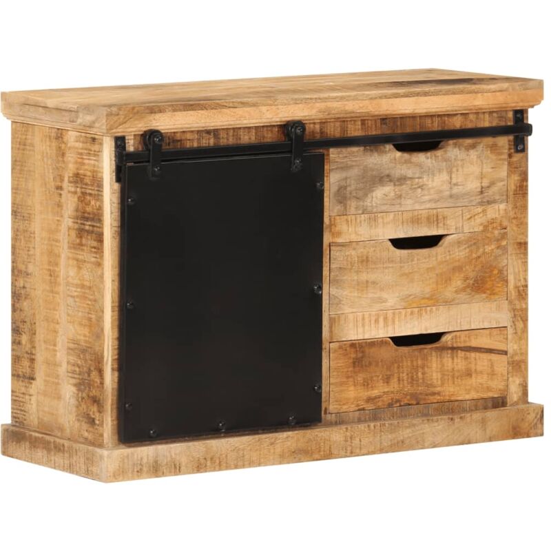 foto del prodotto credenza 80x30x55 cm in legno grezzo massello di mango vidaxl