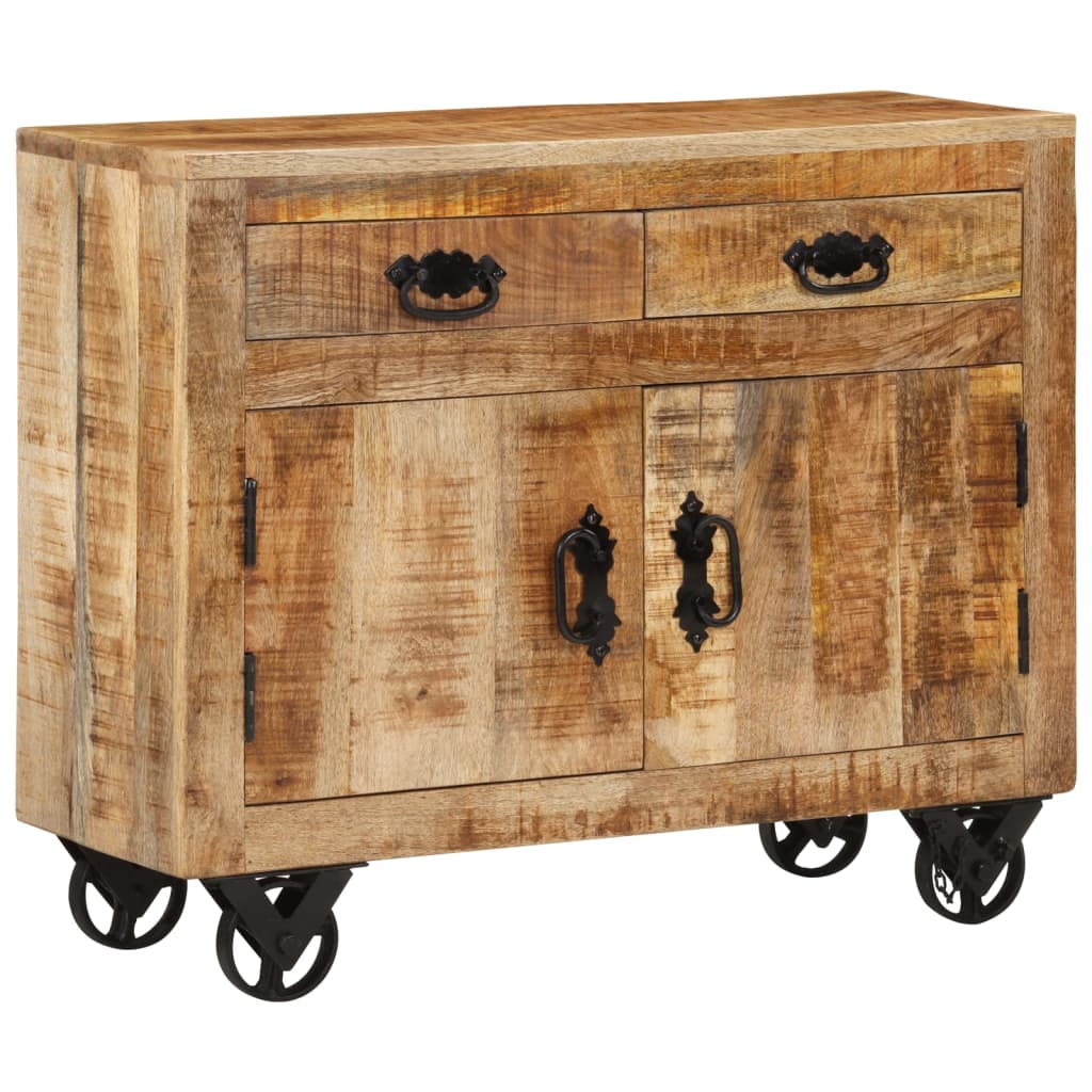 foto del prodotto credenza 80x30x65 cm in legno grezzo massello di mango