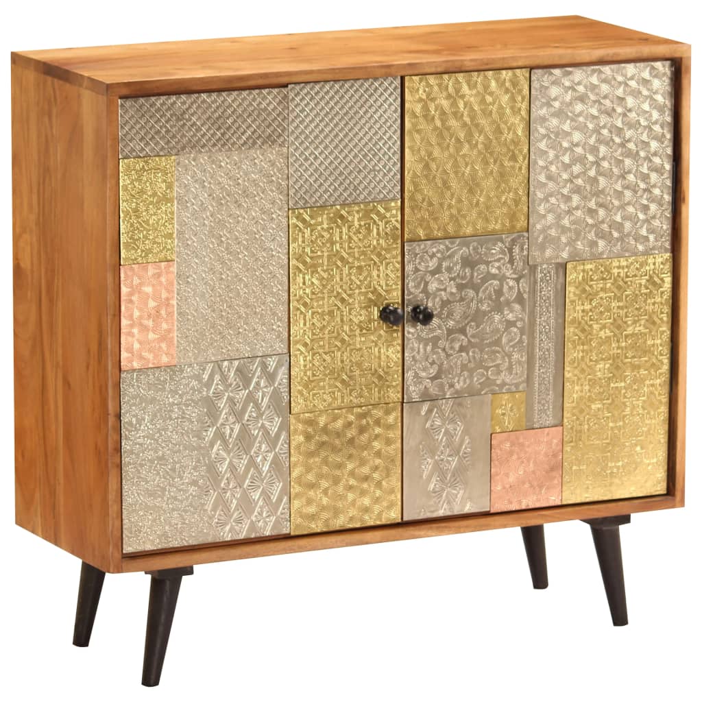 foto del prodotto credenza 80x30x75 cm in legno massello di acacia cod mxl 18403