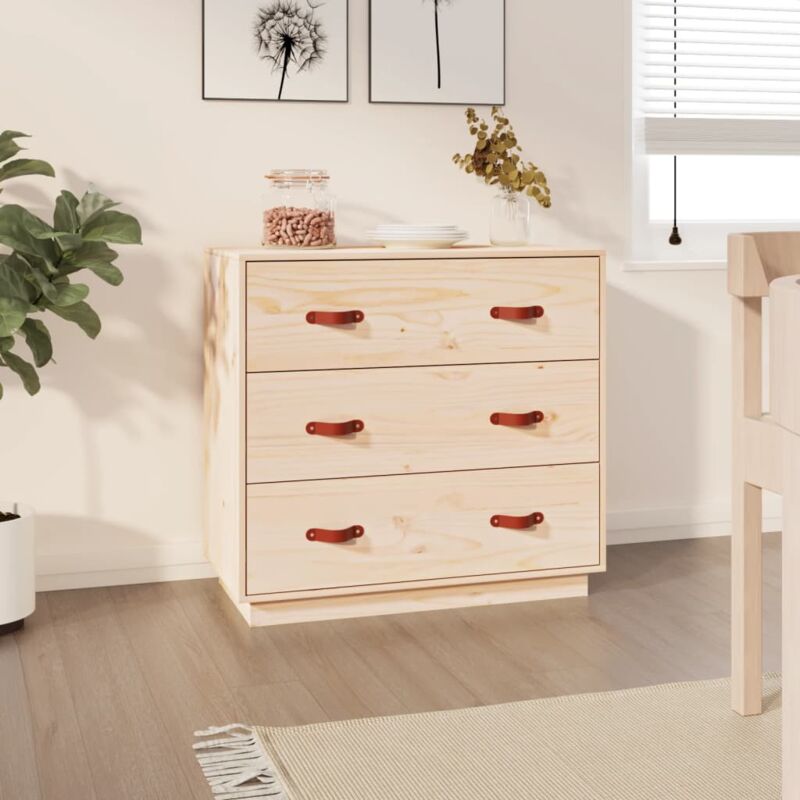 foto del prodotto credenza 80x40x75 cm in legno massello di pino vidaxl