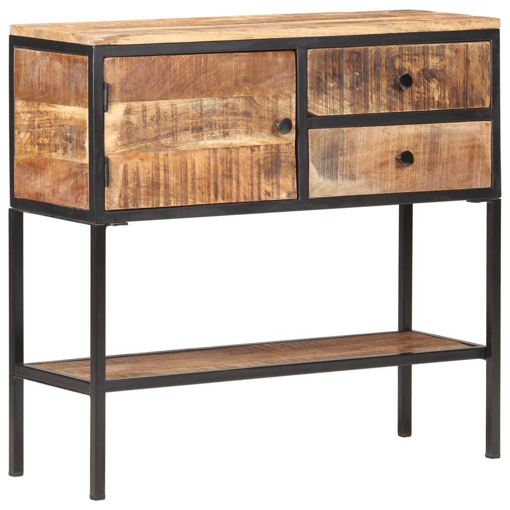foto del prodotto credenza 85x30x80 cm in legno massello di mango grezzo cod mxl 24144