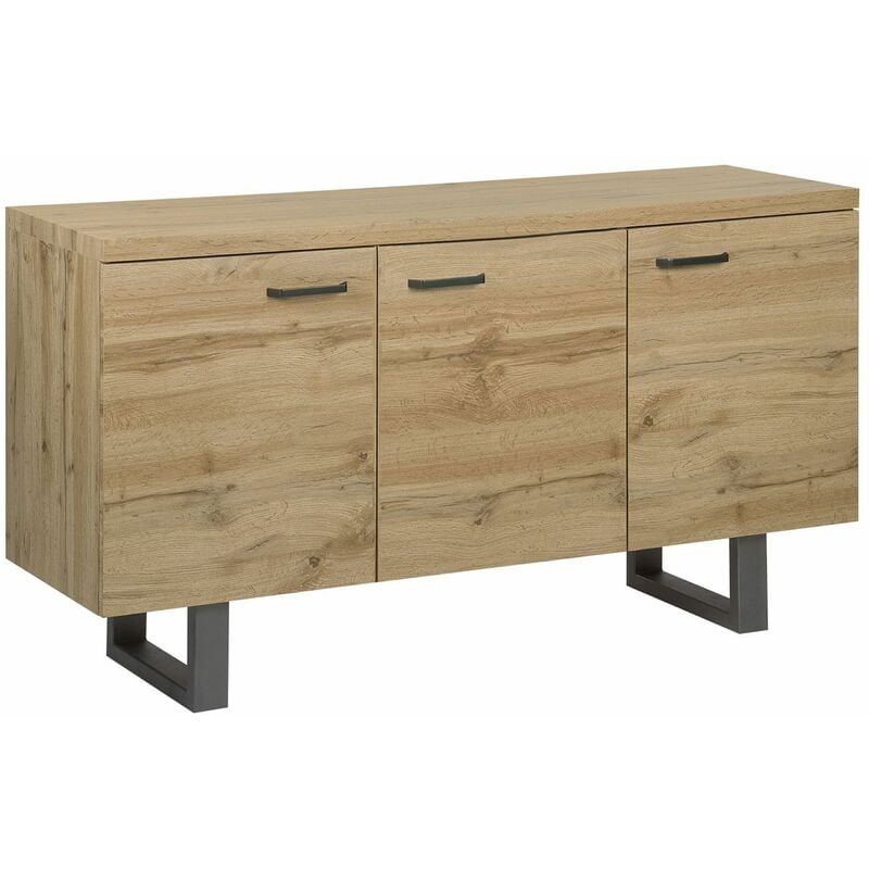 foto del prodotto credenza a 3 ante colore legno naturale timber