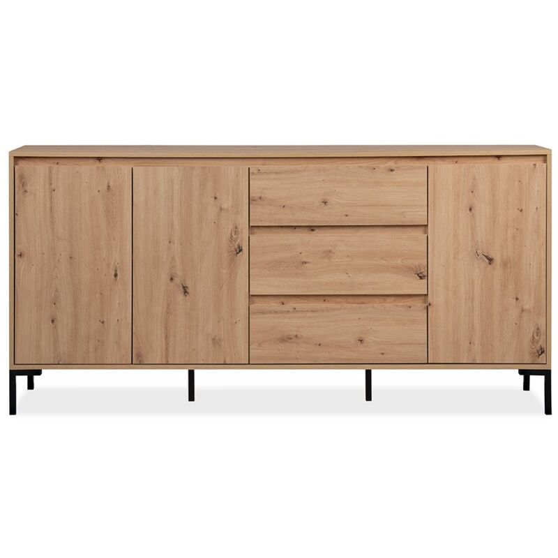 foto del prodotto credenza a 3 ante con 3 cassetti e 2 ripiani l170 cm plock