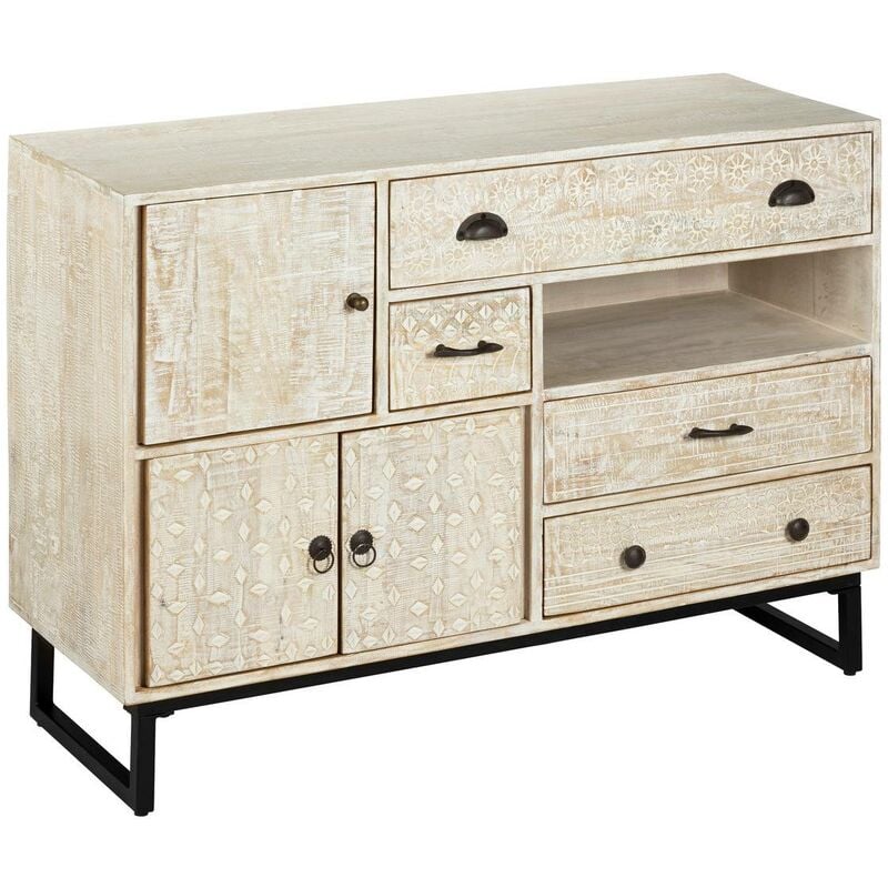 foto del prodotto credenza a 3 ante in mango ajay 115x80cm atmosphera cr ateur d int rieur