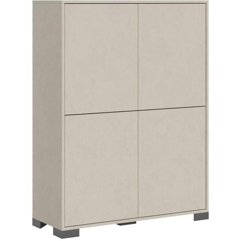 foto del prodotto credenza alta 4 ante 90x35x120 cm lumina colore cashmere dimensioni l.90 p.35 h.120 cm