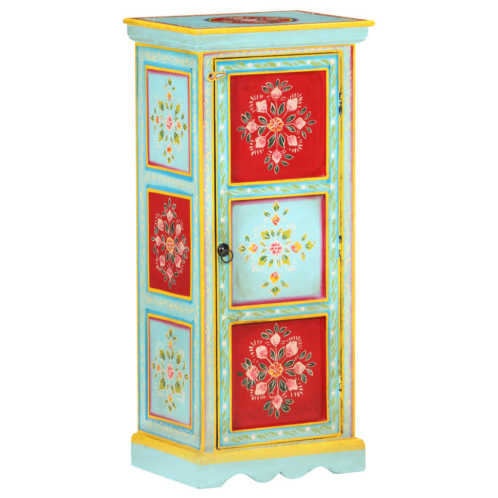 foto del prodotto credenza alta dipinta a mano 40x30x90 cm in massello di mango
