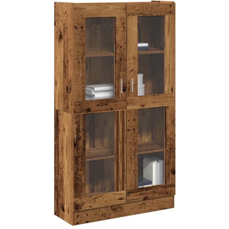 foto del prodotto credenza alta legno antico 82,5x30,5x150 cm in truciolato vidaxl