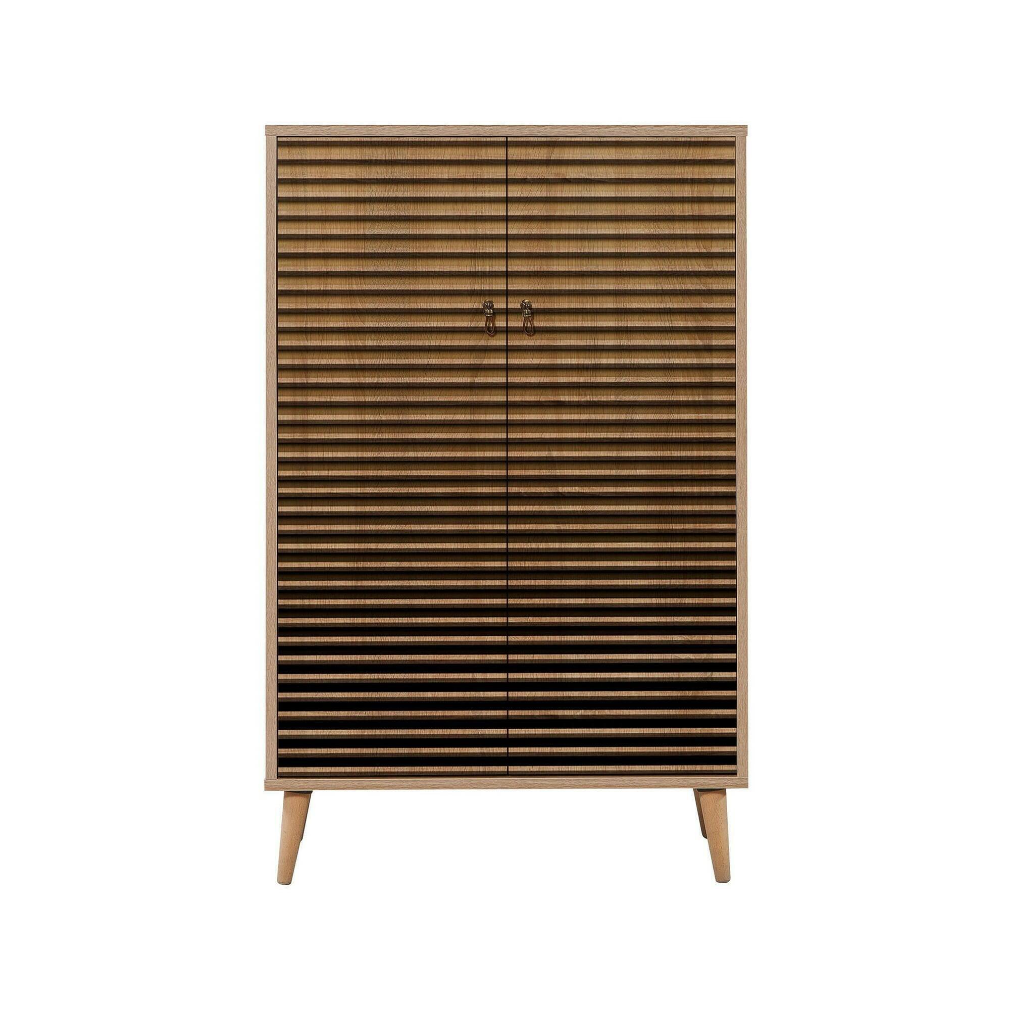 foto del prodotto credenza andalusite, buffet da soggiorno, madia da salotto, dispensa da cucina, 80x36h127 cm, quercia