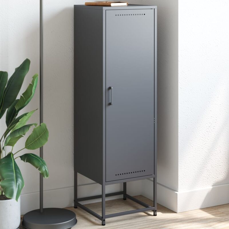 foto del prodotto credenza antracite 36x39x123 cm in acciaio vidaxl