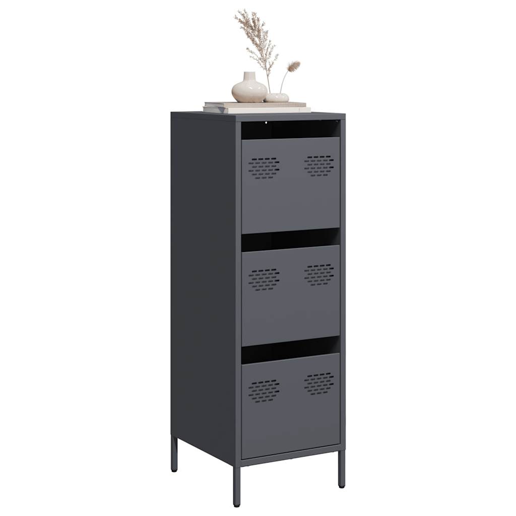 foto del prodotto credenza antracite 39x35x103,5 cm acciaio
