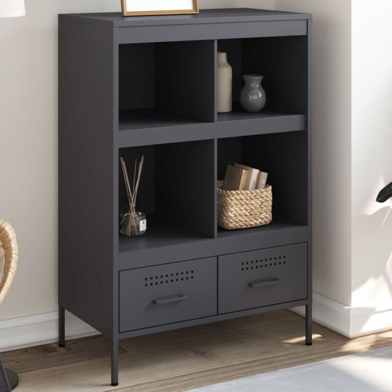 foto del prodotto credenza antracite 68x39x101,5 cm acciaio vidaxl