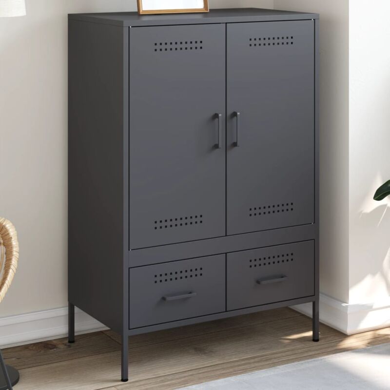 foto del prodotto credenza antracite 68x39x101,5 cm acciaio vidaxl