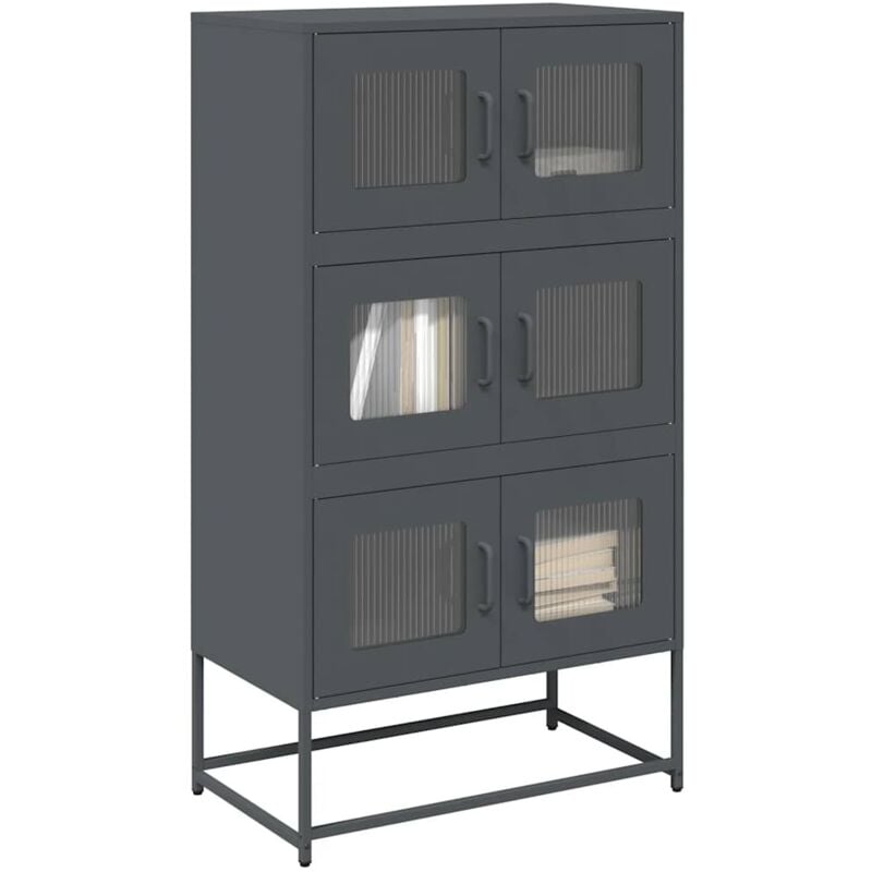 foto del prodotto credenza antracite 68x39x123 cm acciaio - vidaxl