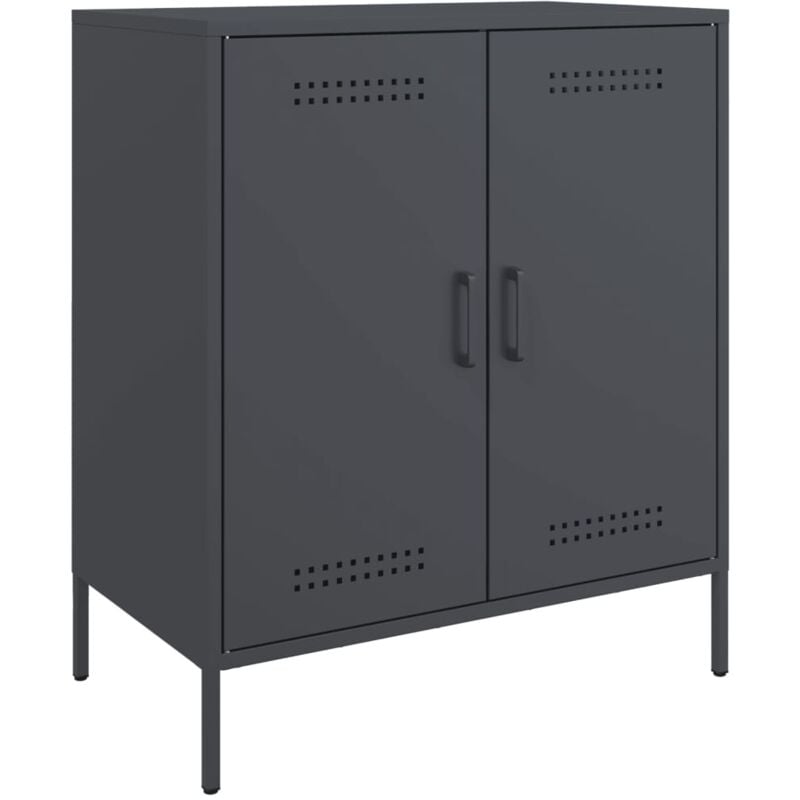foto del prodotto credenza antracite 68x39x79 cm in acciaio vidaxl