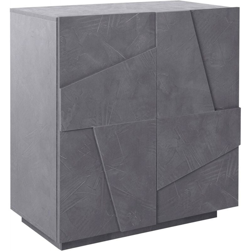 foto del prodotto credenza arli, madia da cucina a 2 ante, buffet da soggiorno, 100 made in italy, cm 81x44h86, ardesia dmora