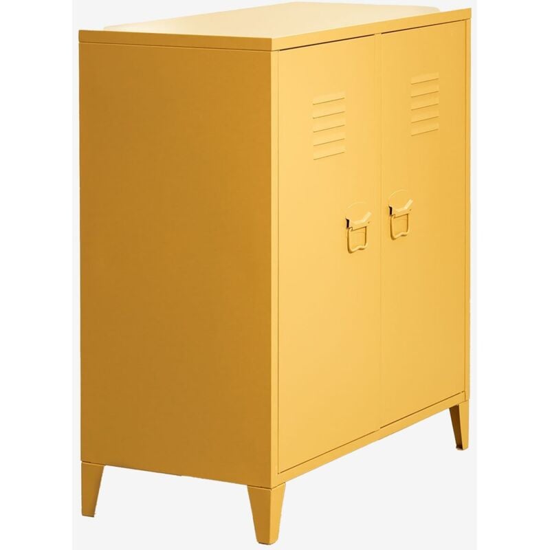 foto del prodotto credenza armadietto a 2 ante pohpli in acciaio sklum
